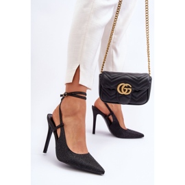 Épingles Classiques Décorées De Zircons Noir Guda 1