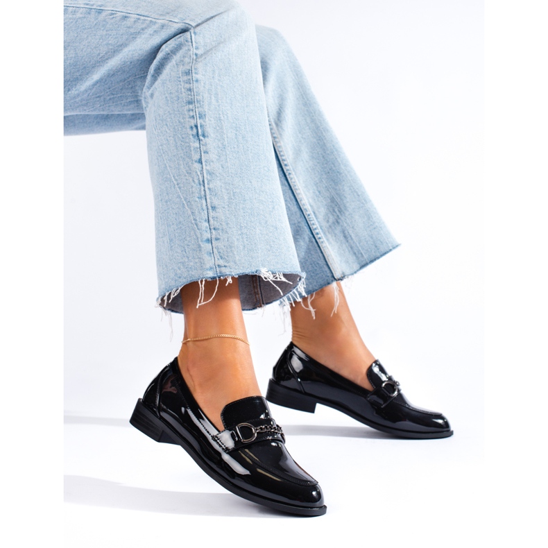 SHELOVET Mocassins élégants noir 1