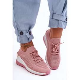 PG1 Chaussures de sport à enfiler en tissu Rose Visconti Wedge 1