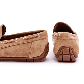 Mocassins à enfiler en daim pour hommes Marron brun 2