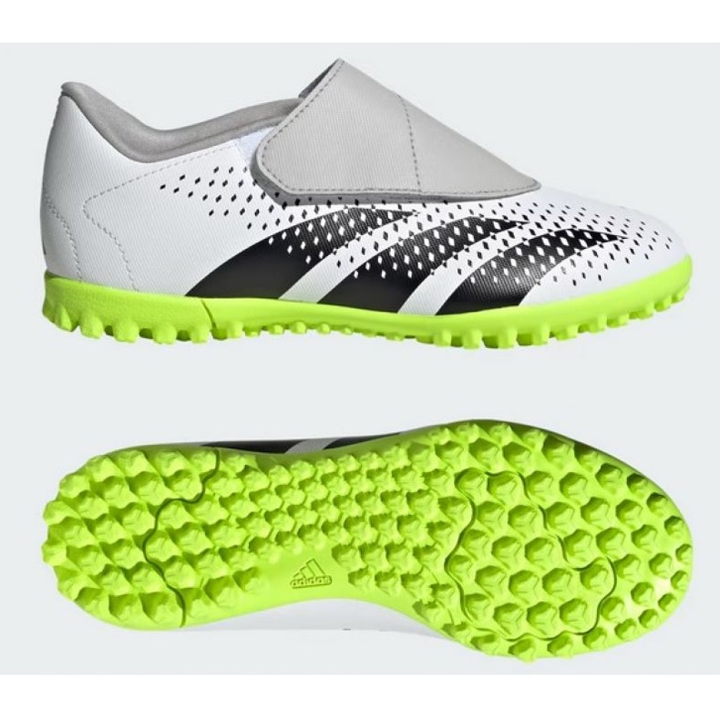 Chaussures Adidas Predator Accuracy.4 Vel Tf Jr IE9435 blanche blanche 1