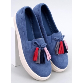 Baskets à franges Salma Jeans bleu 1