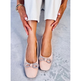 Ballerines en daim à nœud Serna Rosa rose 4