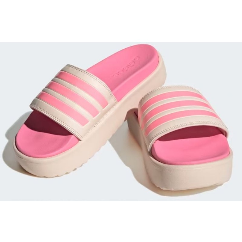 Tongs Adidas Adilette Platform HP9409 roses beige 1