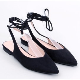 Dentoni Ballerines à lacets noires 1