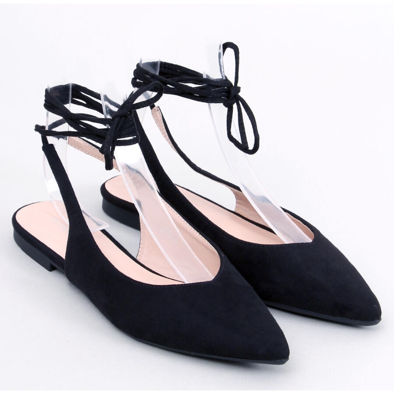 Dentoni Ballerines à lacets noires 1