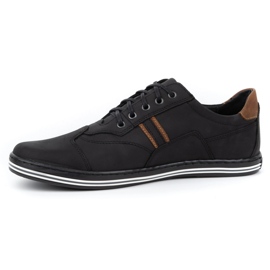 Polbut Chaussures décontractées pour hommes 1801 nubuck noir / camel le noir 1