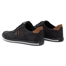 Polbut Chaussures décontractées pour hommes 1801 nubuck noir / camel le noir 8