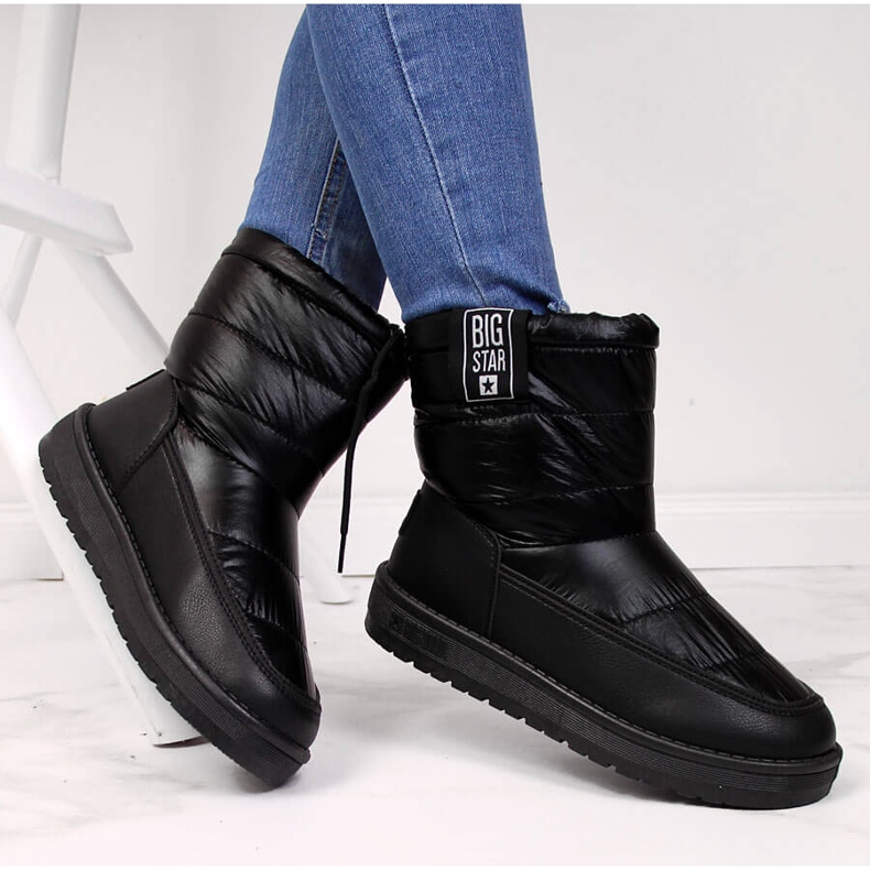 Bottes de neige femme isolées noir Big Star II274120 1