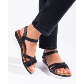 Sandales plateformes noires Shelovet 1