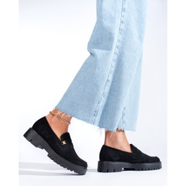 Chaussures Shelovet classiques en daim noir pour femmes le noir 2