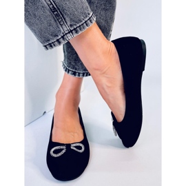 Benoit Ballerines en daim noir le noir 2