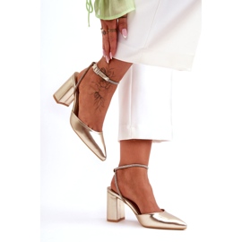 Escarpins en Eco-Cuir avec Bride Décorative, Golden Lirosa d'or 1