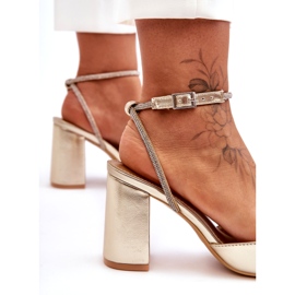 Escarpins en Eco-Cuir avec Bride Décorative, Golden Lirosa doré 4