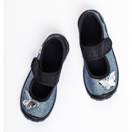 SHELOVET Chaussons papillon 3F fille gris 1