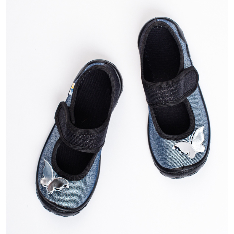 SHELOVET Chaussons papillon 3F fille gris 1