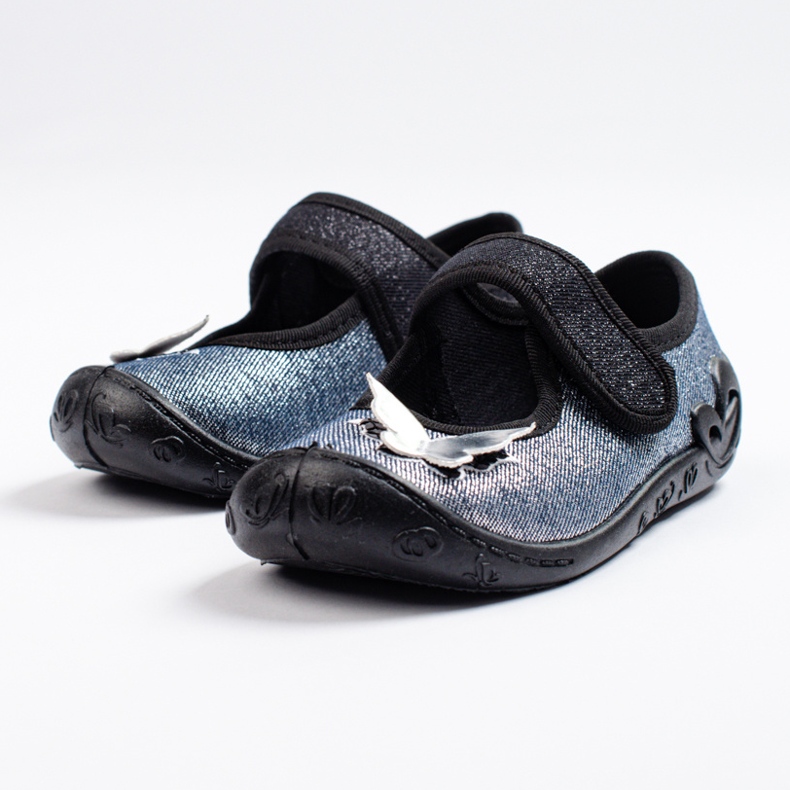 SHELOVET Chaussons papillon 3F fille gris 2