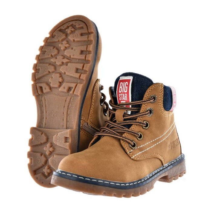 Bottes garçon isolées camel Big Star KK374130 jaune 2