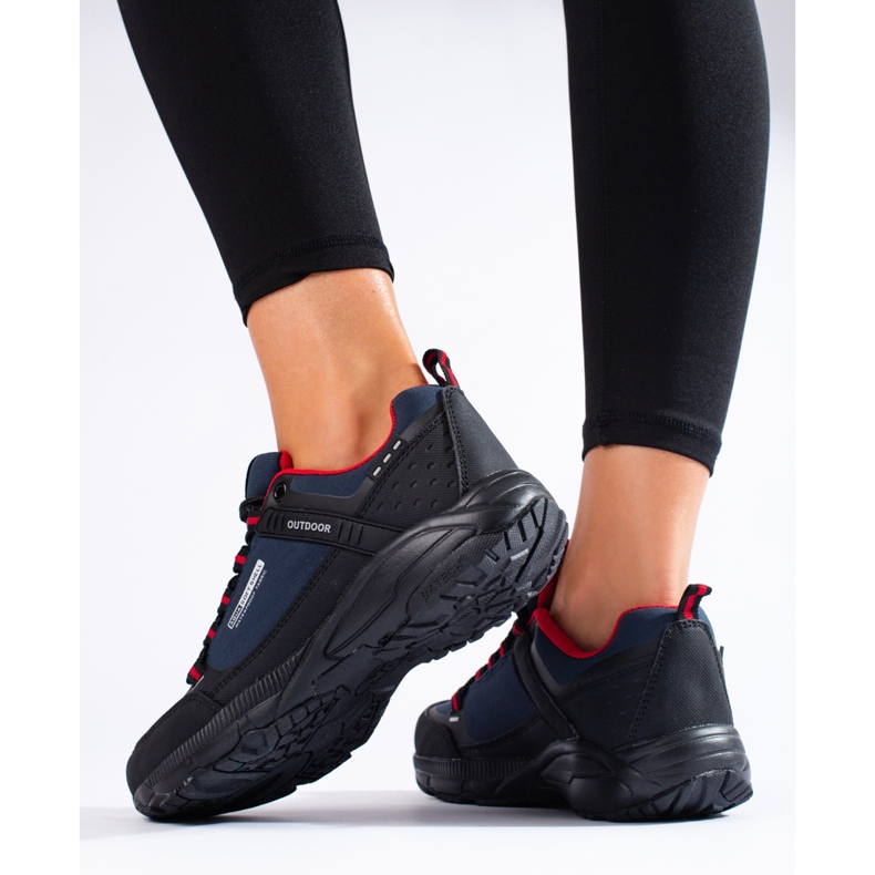 DK Chaussures de trekking en plein air noir bleu marine 2