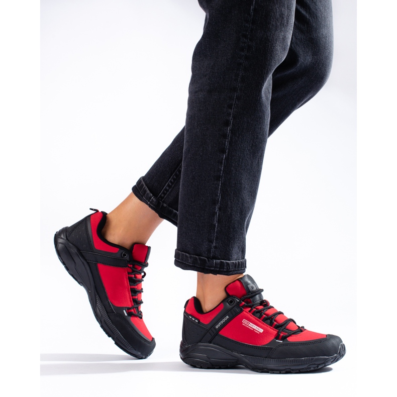 DK Chaussures de trekking en plein air le noir rouge 1
