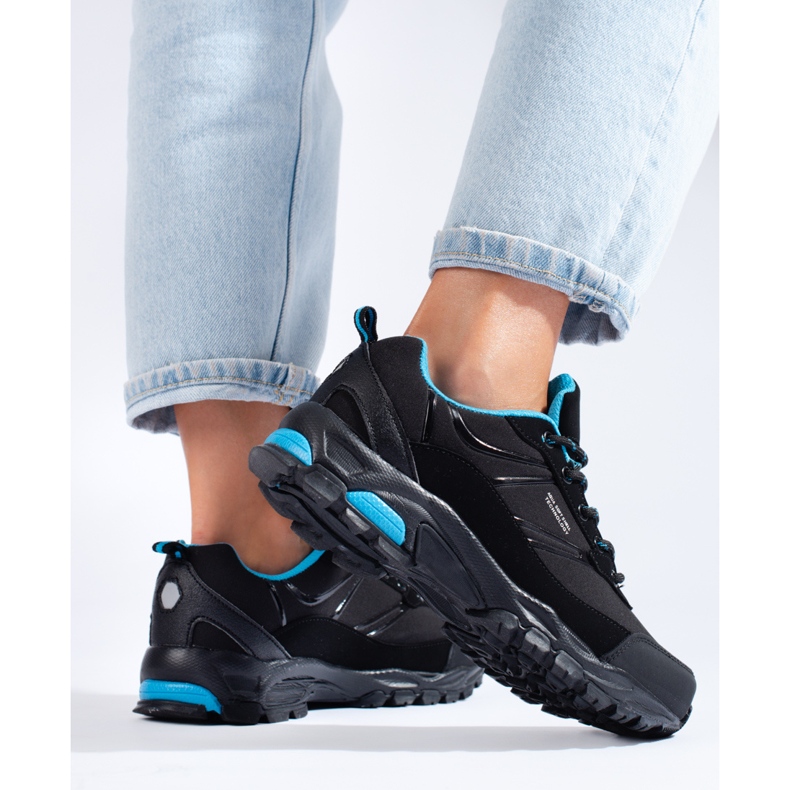 Chaussures de trekking sport DK noir et bleu pour femme 2