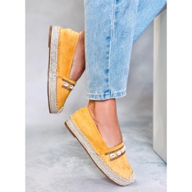 Espadrilles coquillage jaune océan 4