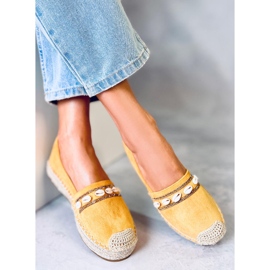 Espadrilles coquillage jaune océan 5