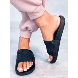 Lottner Claquettes en caoutchouc noir le noir 5