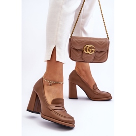 PS1 Escarpins à la mode sur un talon Brown Florence brun 1