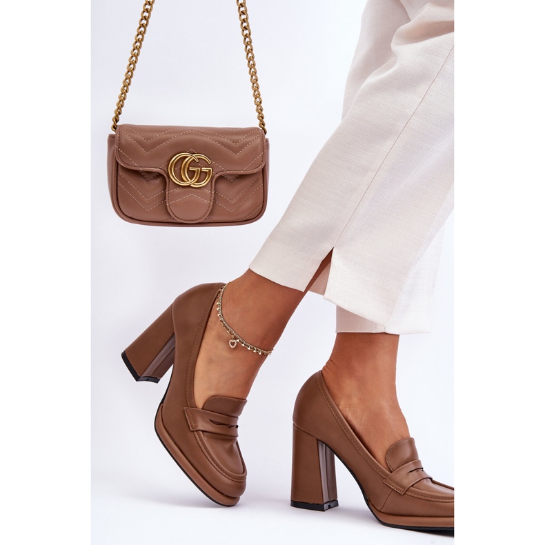 PS1 Escarpins à la mode sur un talon Brown Florence brun 2