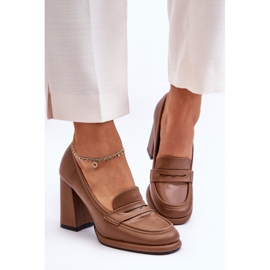PS1 Escarpins à la mode sur un talon Brown Florence brun 5