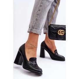 PS1 Escarpins à la mode sur un talon noir Florence le noir 1