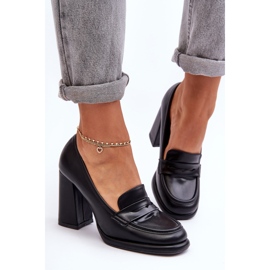 PS1 Escarpins à la mode sur un talon noir Florence le noir 3