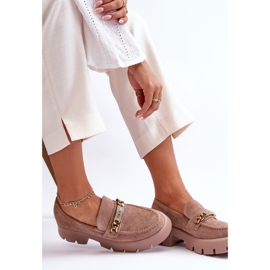 PS1 Mocassins en daim classiques sur plateforme épaisse marron Attrapez-moi! brun 8