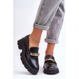 PS1 Mocassins Classiques Sur Une Plate-forme Chunky Noir Attrapez-moi! le noir 1