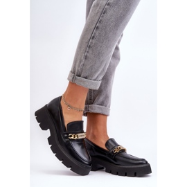 PS1 Mocassins Classiques Sur Une Plate-forme Chunky Noir Attrapez-moi! le noir 4