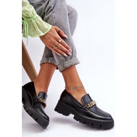 PS1 Mocassins Classiques Sur Une Plate-forme Chunky Noir Attrapez-moi! le noir 3