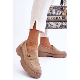 PS1 Mocassins En Daim Avec Décoration Esperta Beige 1
