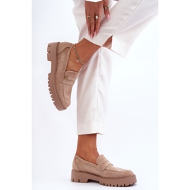 PS1 Mocassins En Daim Avec Décoration Esperta Beige 2
