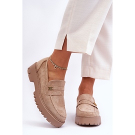 PS1 Mocassins En Daim Avec Décoration Esperta Beige 8