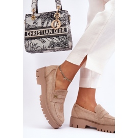 PS1 Mocassins En Daim Avec Décoration Esperta Beige 9