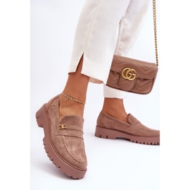 PS1 Mocassins en daim avec ornement Esperta marron brun 8