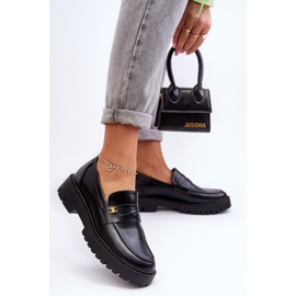 PS1 Mocassins En Cuir Avec Décoration Esperta Noire le noir 2