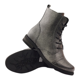 Edeo Bottes de travail noires métallisées 3