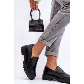 PS1 Mocassins En Cuir Avec Décoration Esperta Noire le noir 3
