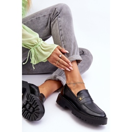 PS1 Mocassins En Cuir Avec Décoration Esperta Noire le noir 6