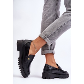 PS1 Mocassins En Cuir Avec Décoration Esperta Noire le noir 5