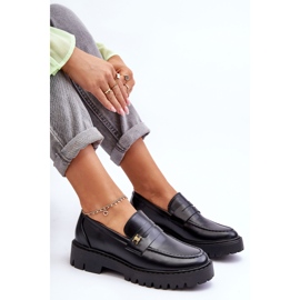PS1 Mocassins En Cuir Avec Décoration Esperta Noire le noir 7