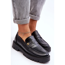 PS1 Mocassins En Cuir Avec Décoration Esperta Noire le noir 4
