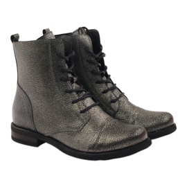 Edeo Bottes de travail noires métallisées 4